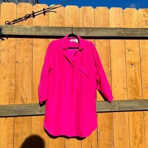 Vintage‎ pink long sleeve button down by apaira size large